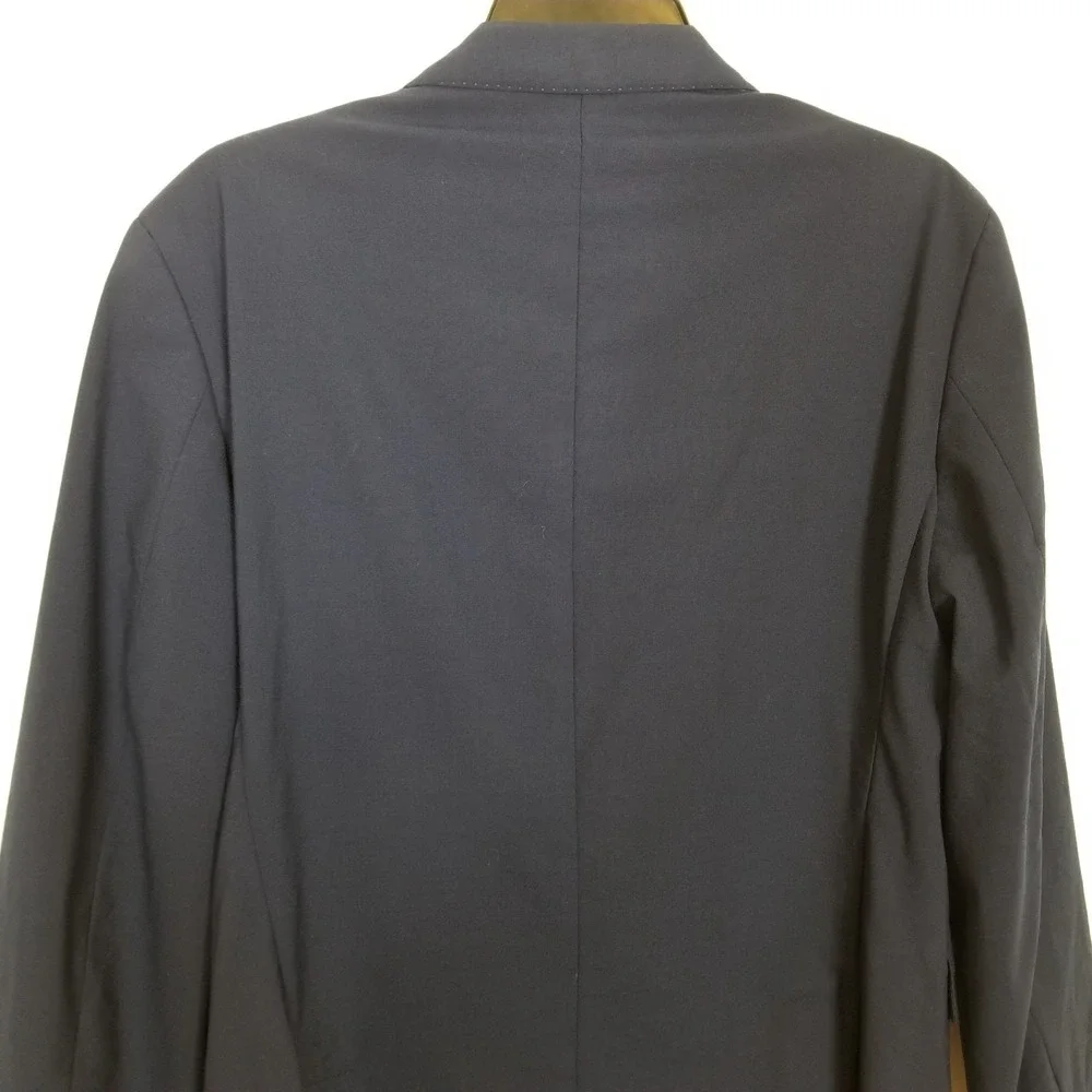 Cole Haan Grand. OS Men Unstructured Blazer Jacket Sz 40R Navy Wool Blend Preppy